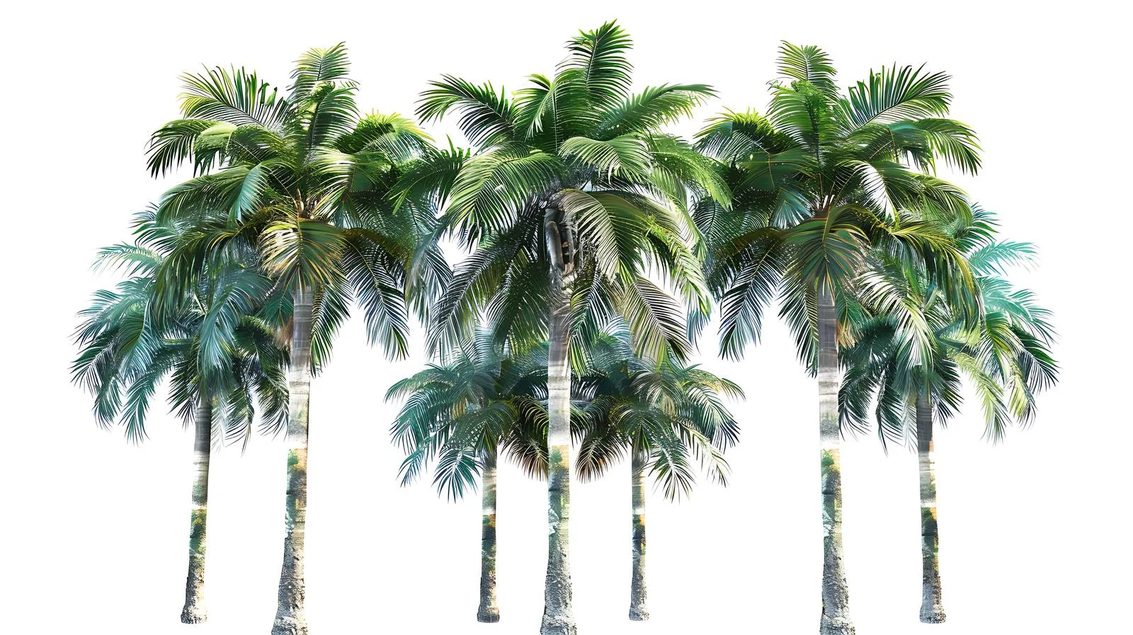 Majestic palm trees under vibrant blue sky — free download from Dotvec