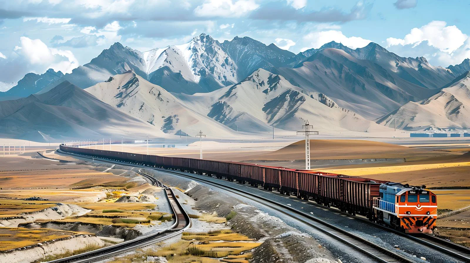 Freight transportation along Qinghai-Tibet Railway — free download from Dotvec