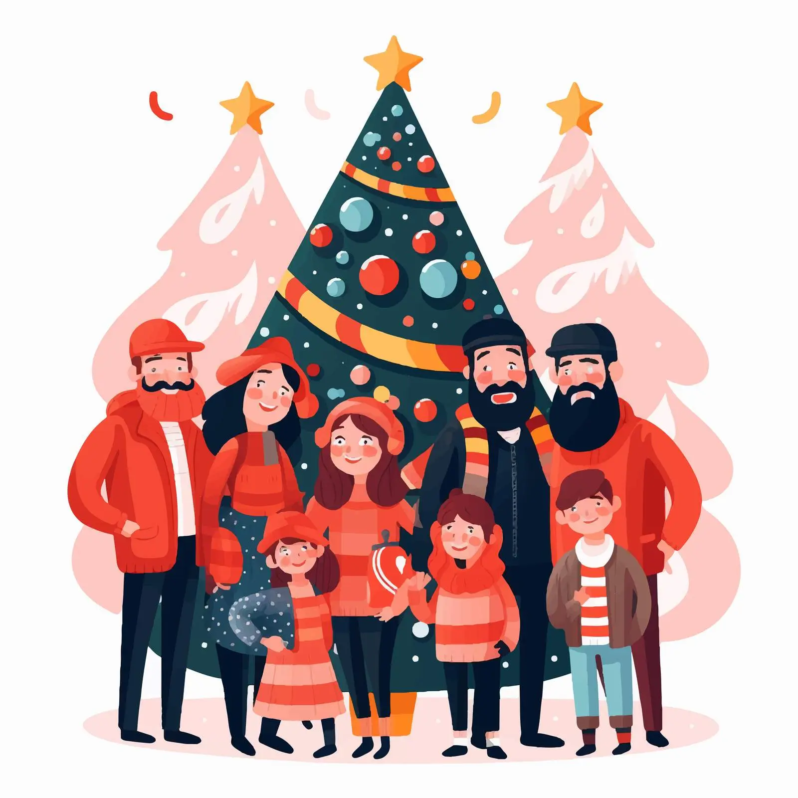 Happy Family Celebrating Christmas Together — free download from Dotvec