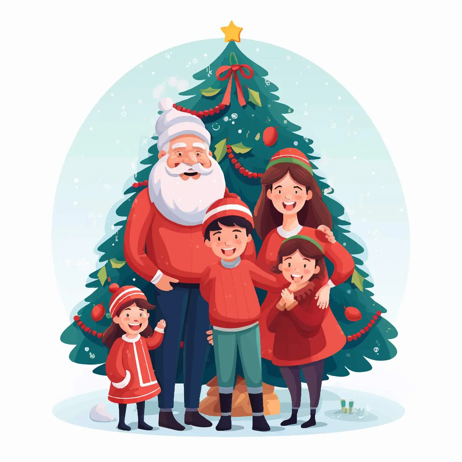 Happy Family Celebrating Christmas Together — free download from Dotvec