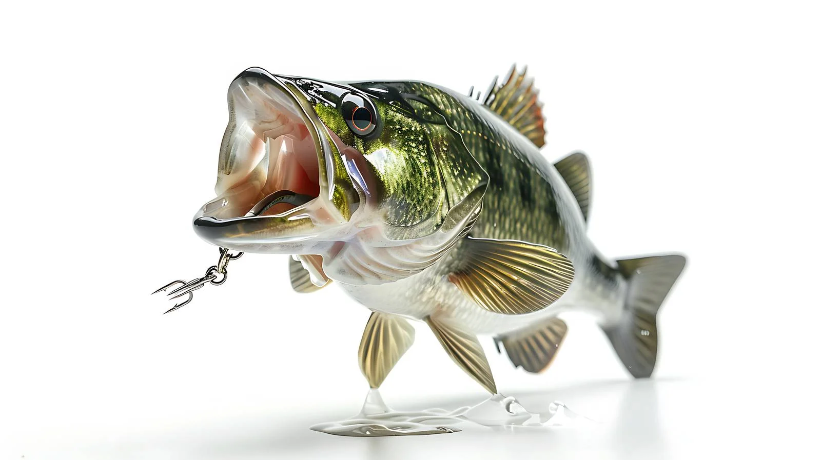 Aggressive Largemouth Bass Hunting Lure Alone — free download from Dotvec