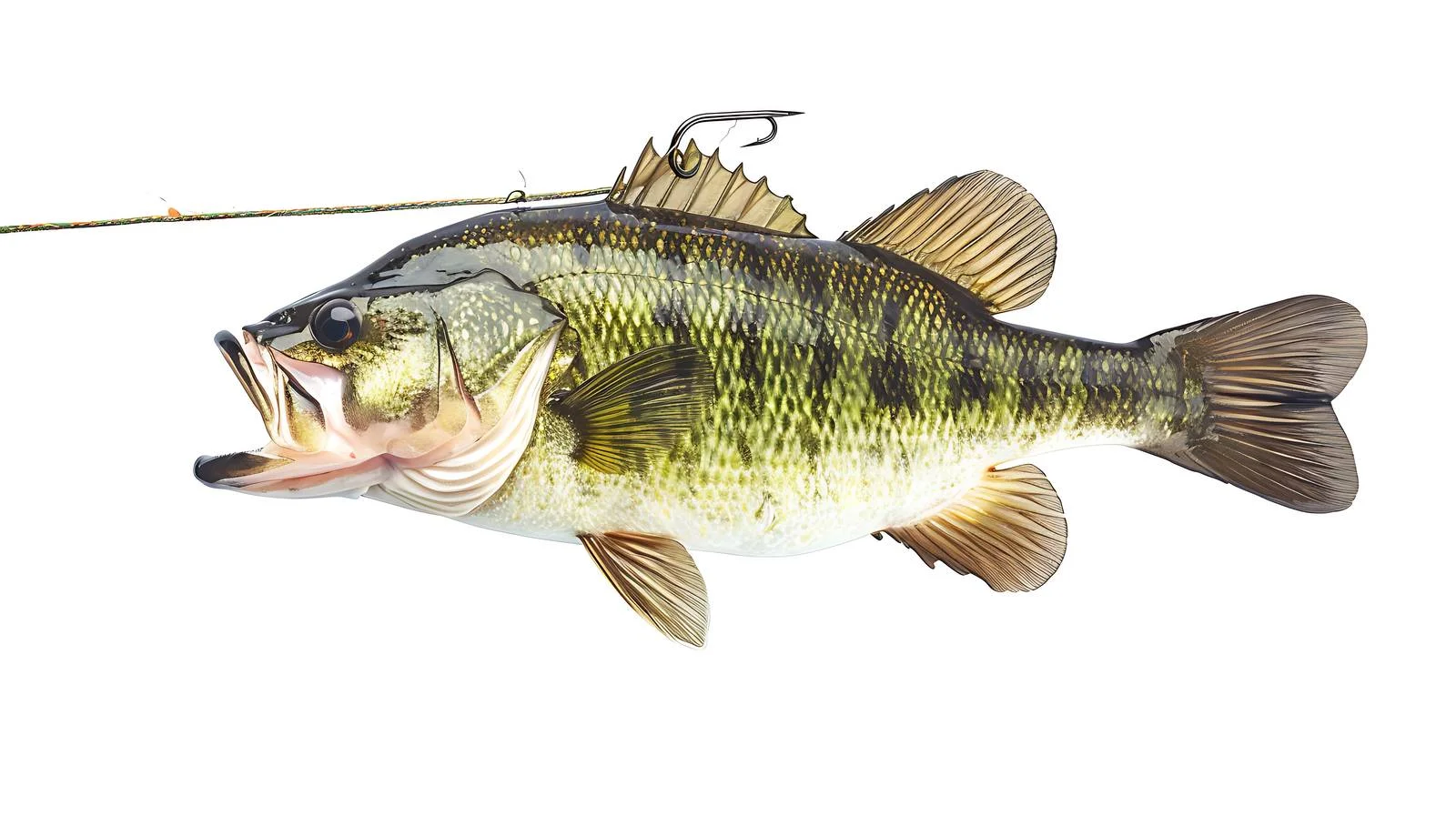 Isolated Largemouth Bass on White Background — free download from Dotvec