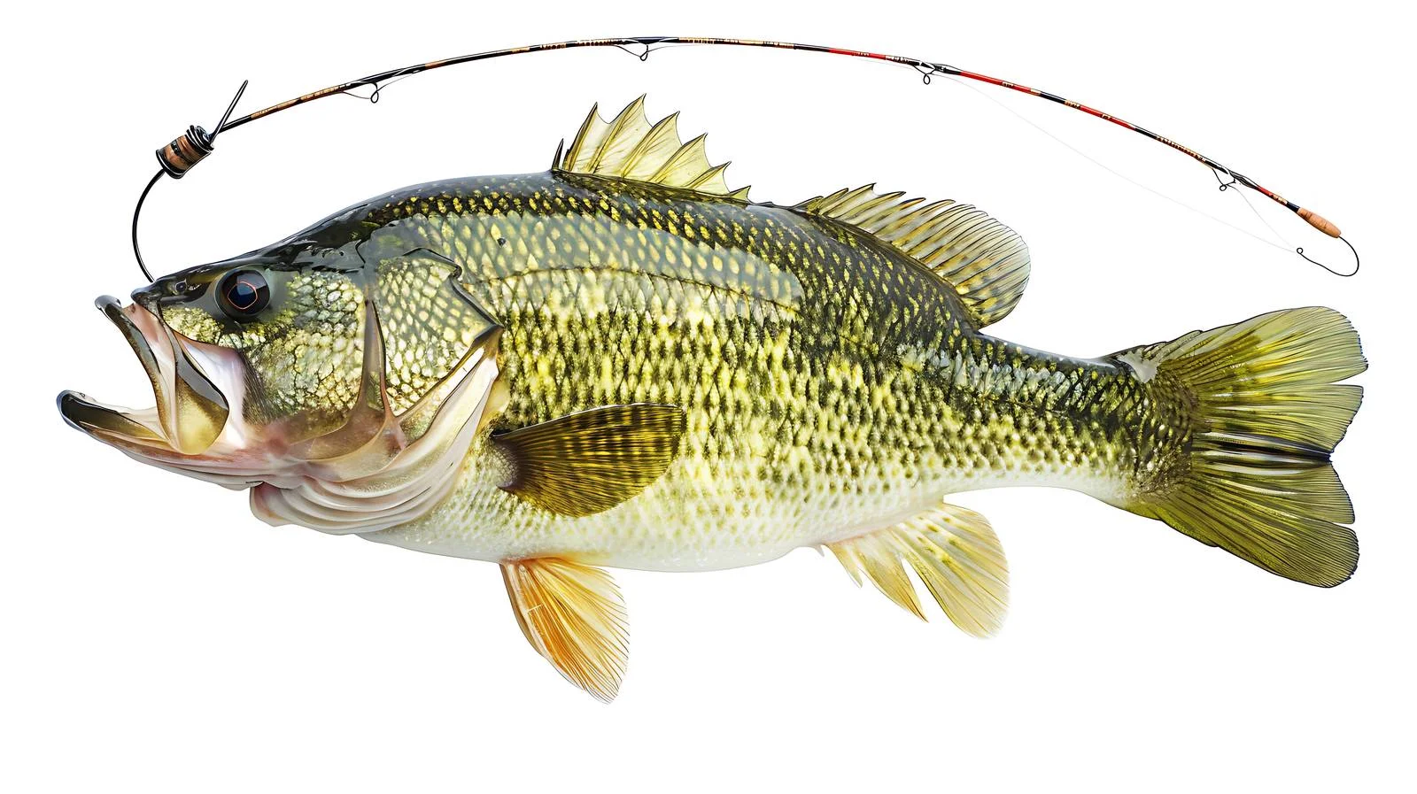Isolated Largemouth Bass on White Background — free download from Dotvec
