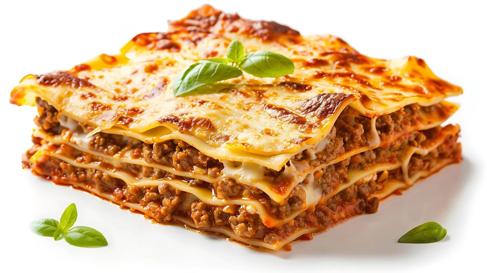 Traditional Lasagne Bolognese on White Background — free download from Dotvec