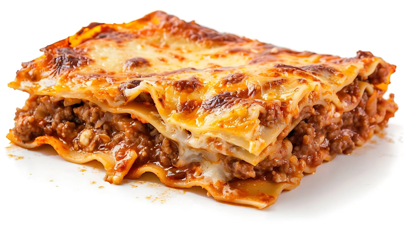 Traditional Lasagne Bolognese on White Background — free download from Dotvec