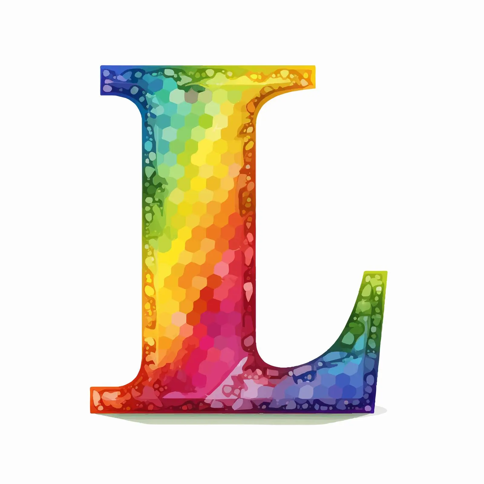 Colorful Latin Alphabet with LGBT Flag Theme — free download from Dotvec