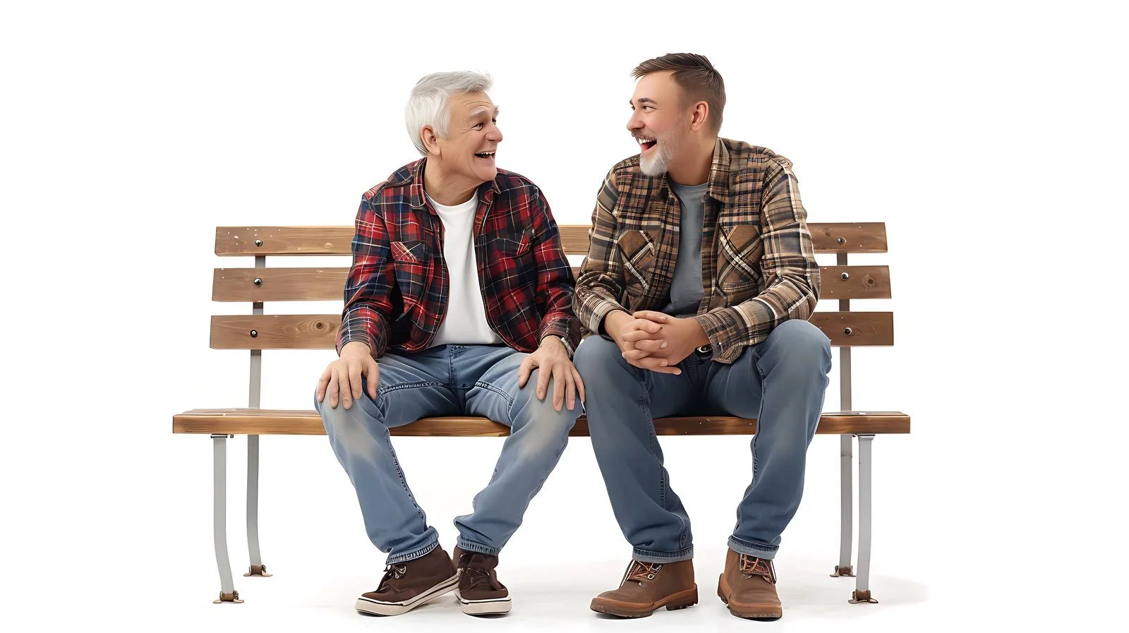 Happy Senior Man with Adult Grandson — free download from Dotvec