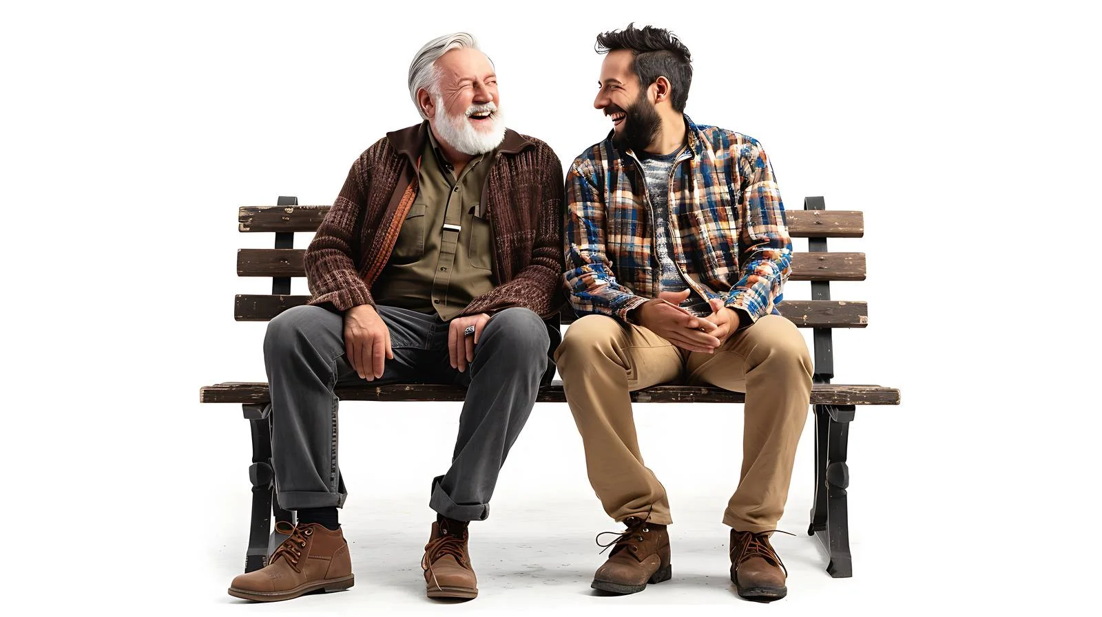 Joyful Multigenerational Bonding Moment on Bench — free download from Dotvec