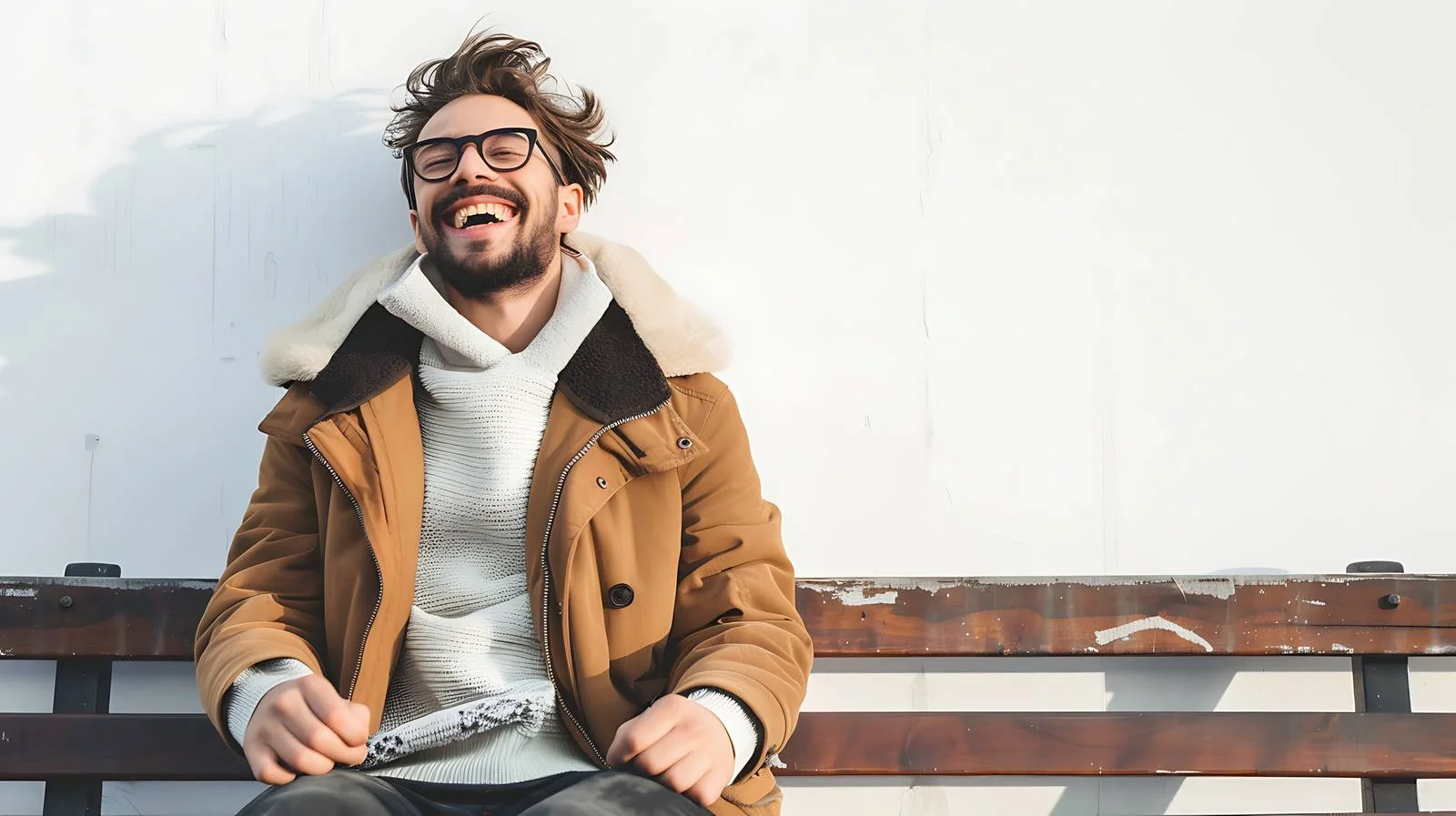 Chic Man on Bench Isolated — free download from Dotvec