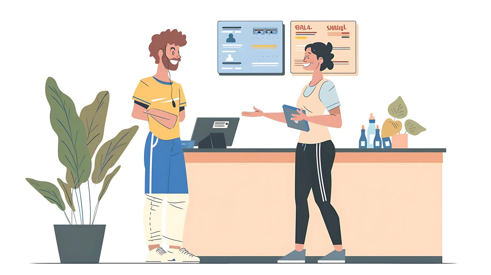 Positive Interaction at Front Desk — free download from Dotvec