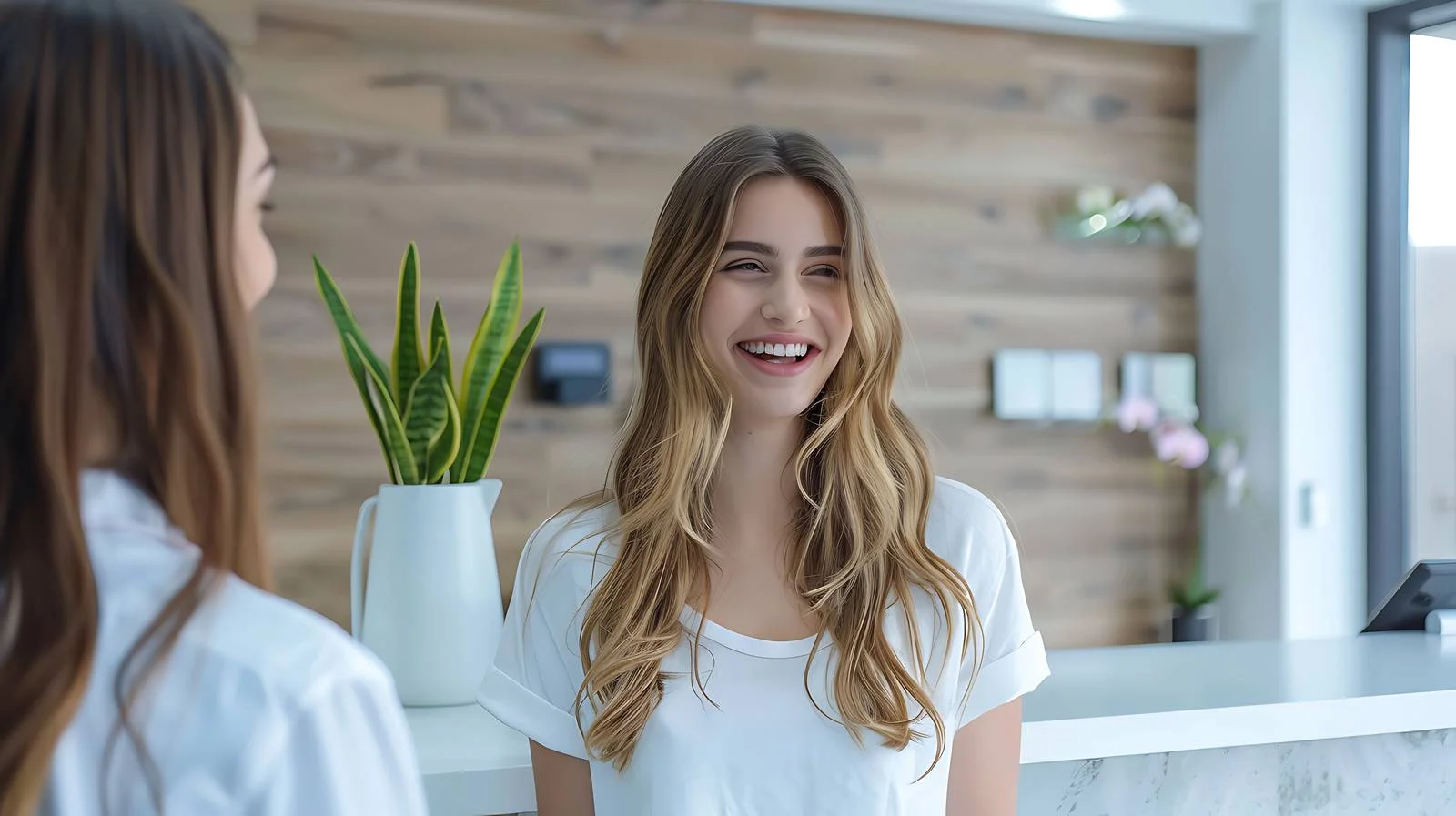 Positive Interaction at Front Desk — free download from Dotvec