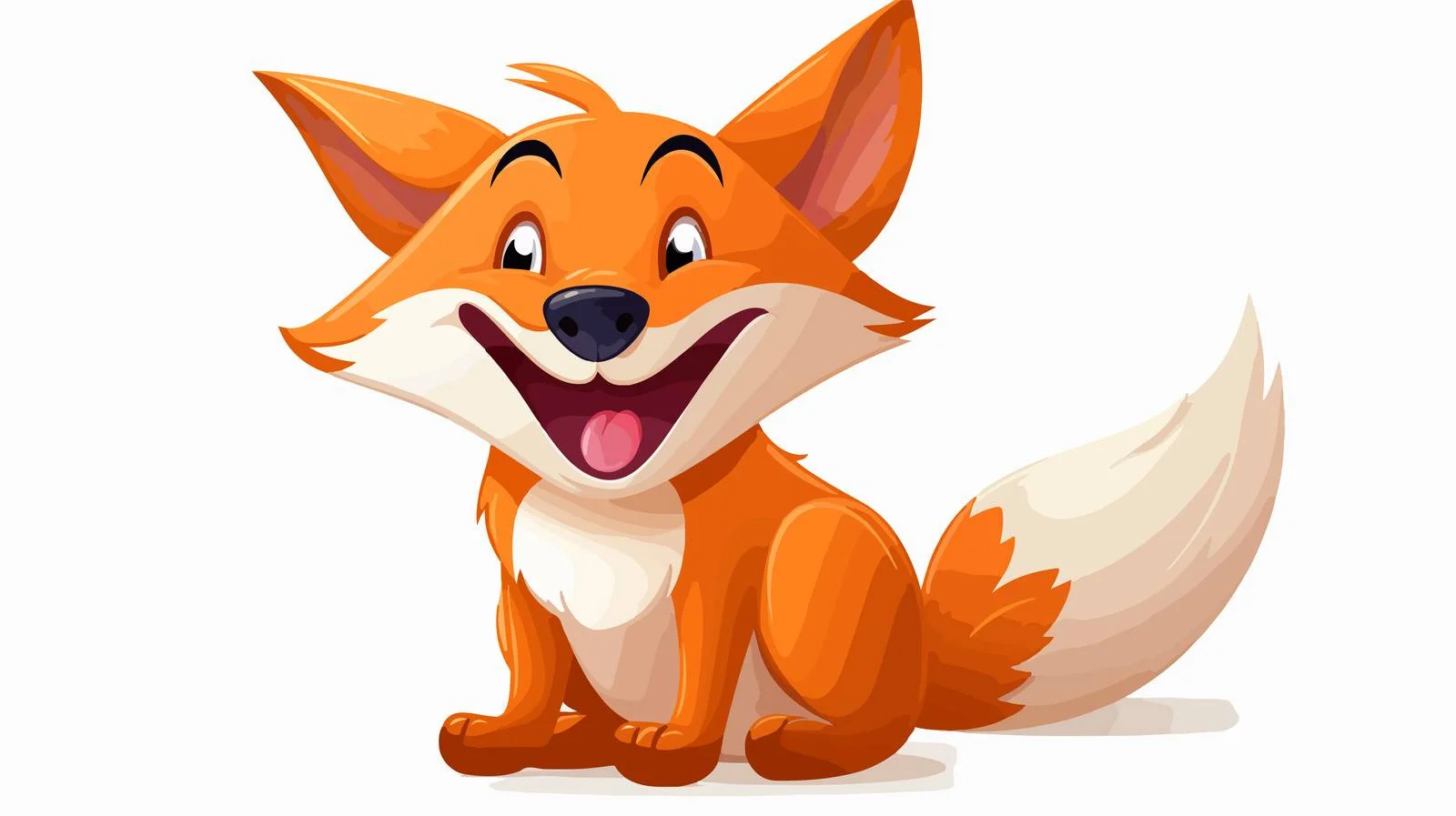 Cheerful Fox Cartoon Vector Illustration — free download from Dotvec