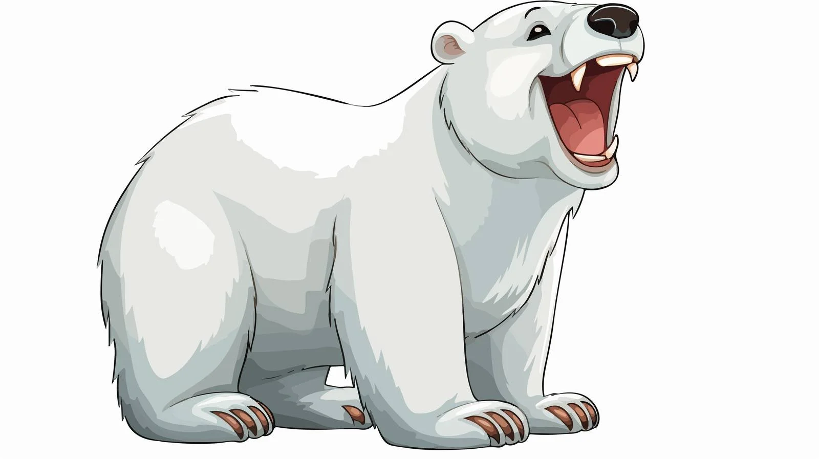 Cheerful Polar Bear Cartoon Vector Illustration — free download from Dotvec