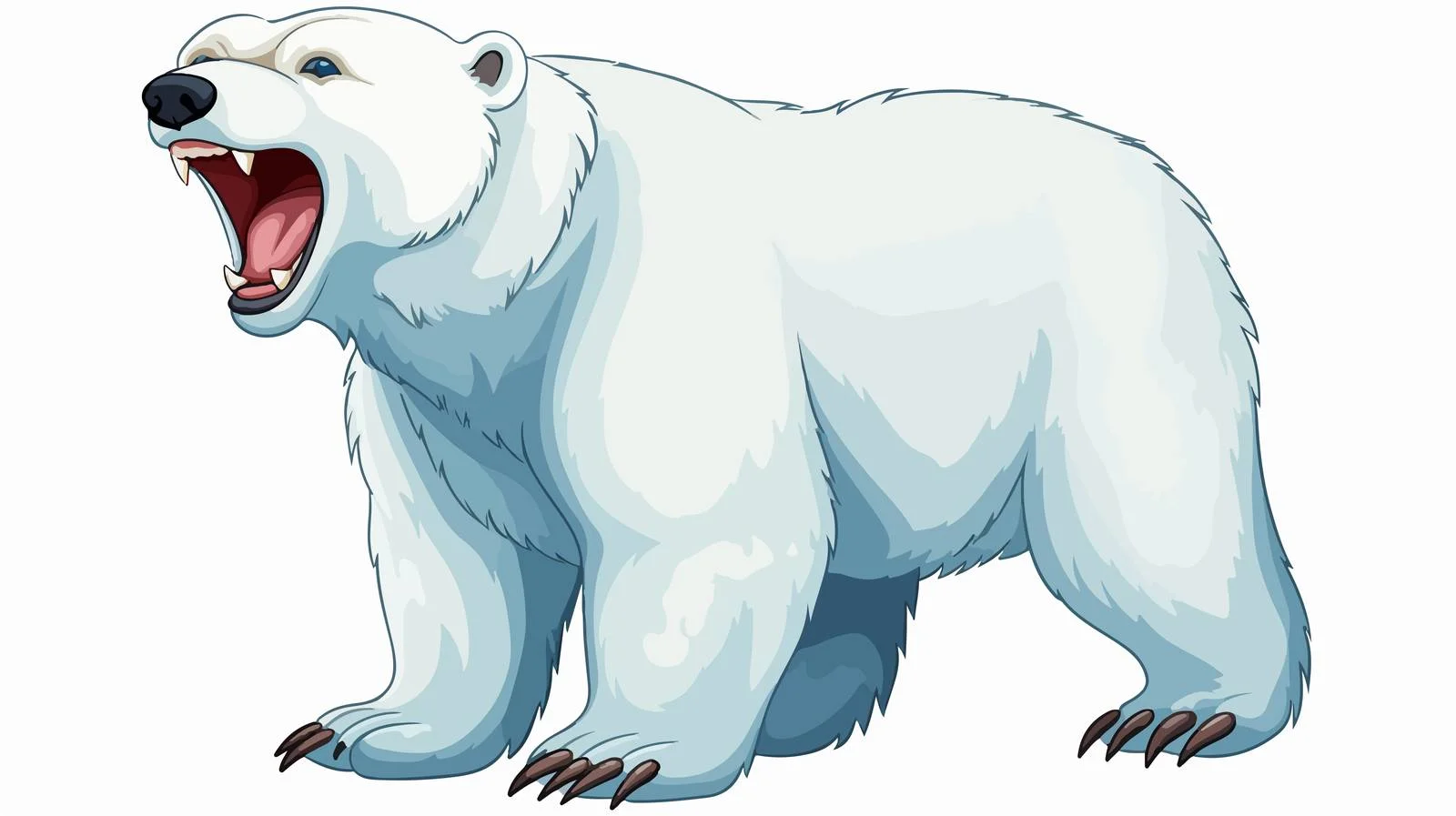 Cheerful Polar Bear Cartoon Illustration — free download from Dotvec