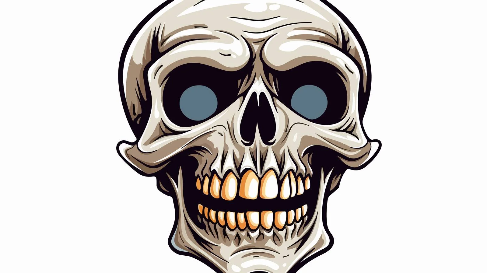 Whimsical Cartoon Laughing Skull Illustrator — free download from Dotvec