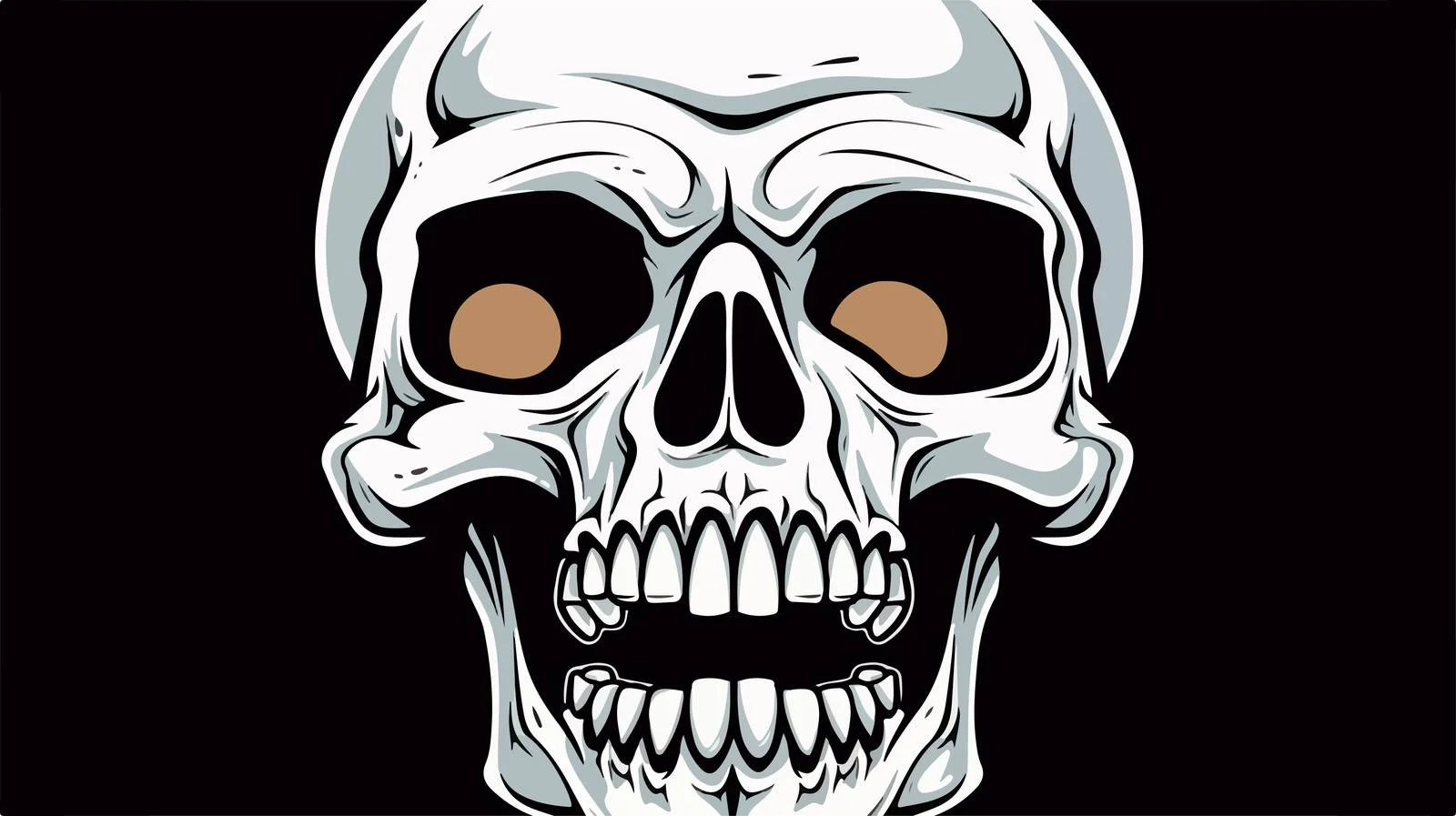 Humorous Skull Cartoon Vector Illustration — free download from Dotvec