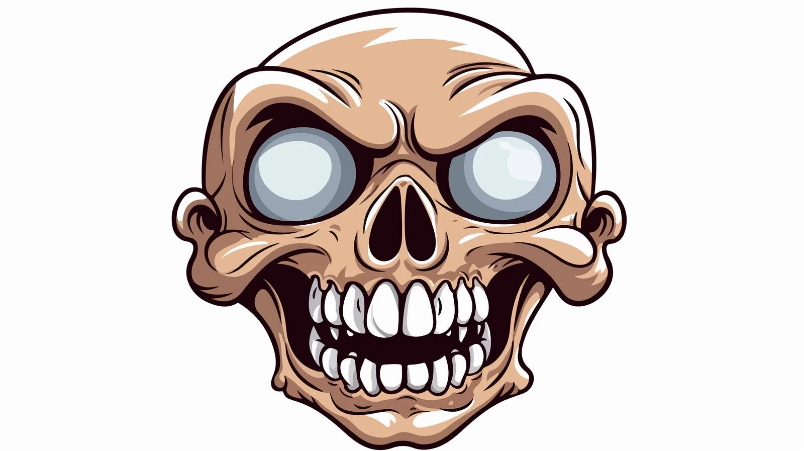 Playful Cartoon Skull Vector Illustration — free download from Dotvec