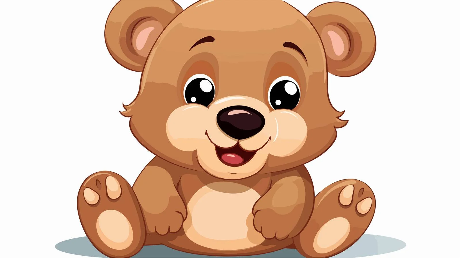 Animated Teddy Bear Cartoon Vector Art — free download from Dotvec