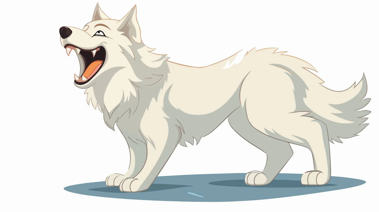 Whimsical Retro Wolf Cartoon Vector Illustration — free download from Dotvec