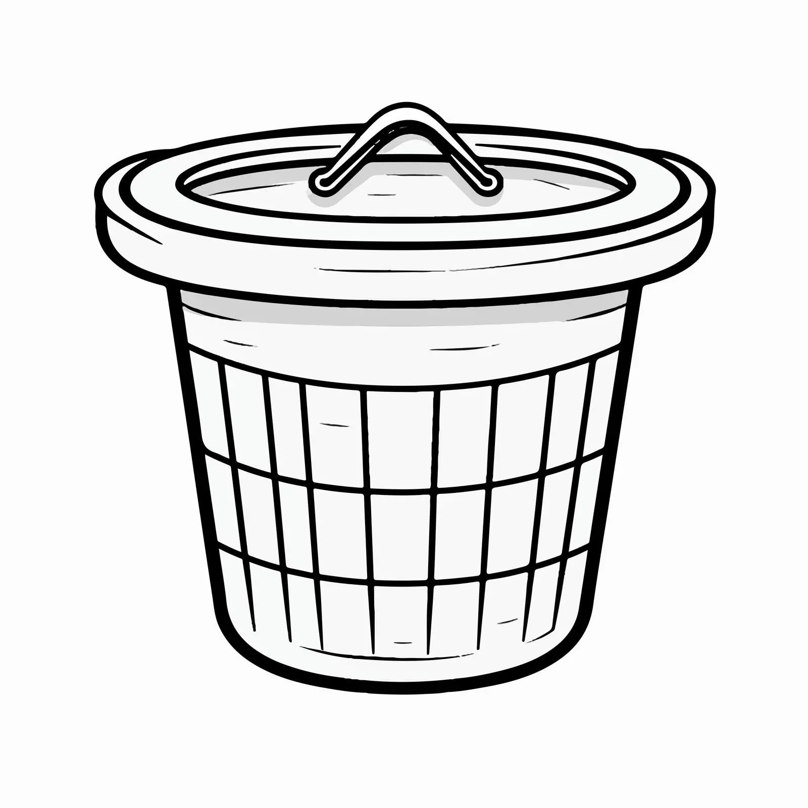 Outline Vector Illustration of Laundry Basket – free organized space image from Dotvec
