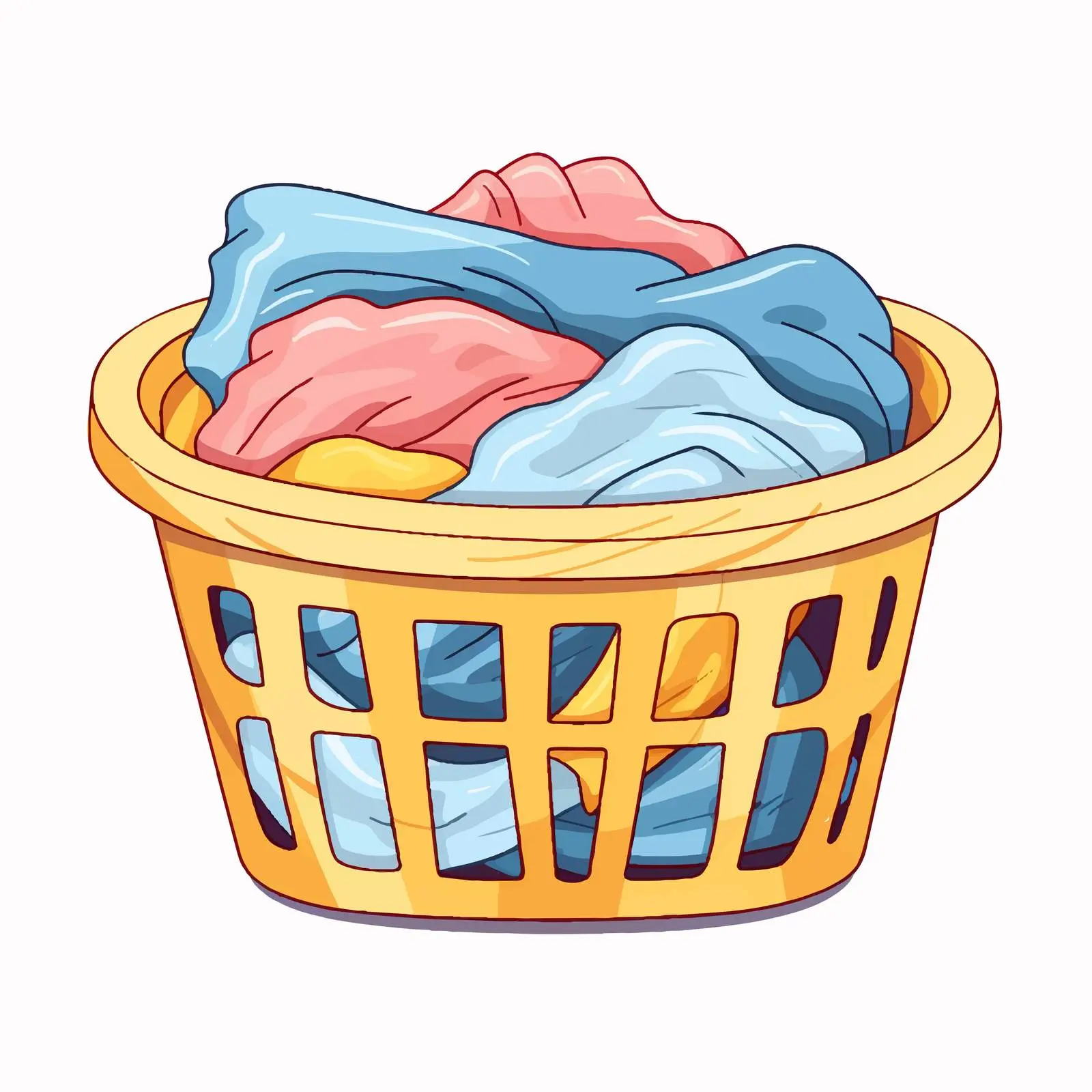 Laundry Basket Vector Illustration on White Background — free download from Dotvec