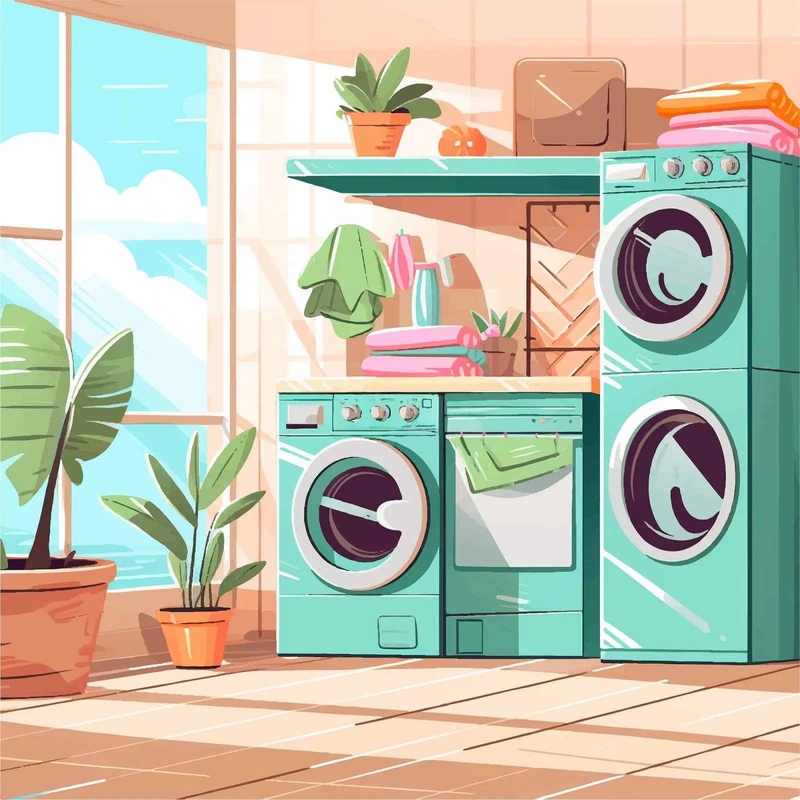 Stylish Laundry Room Interior Design Ideas — free download from Dotvec