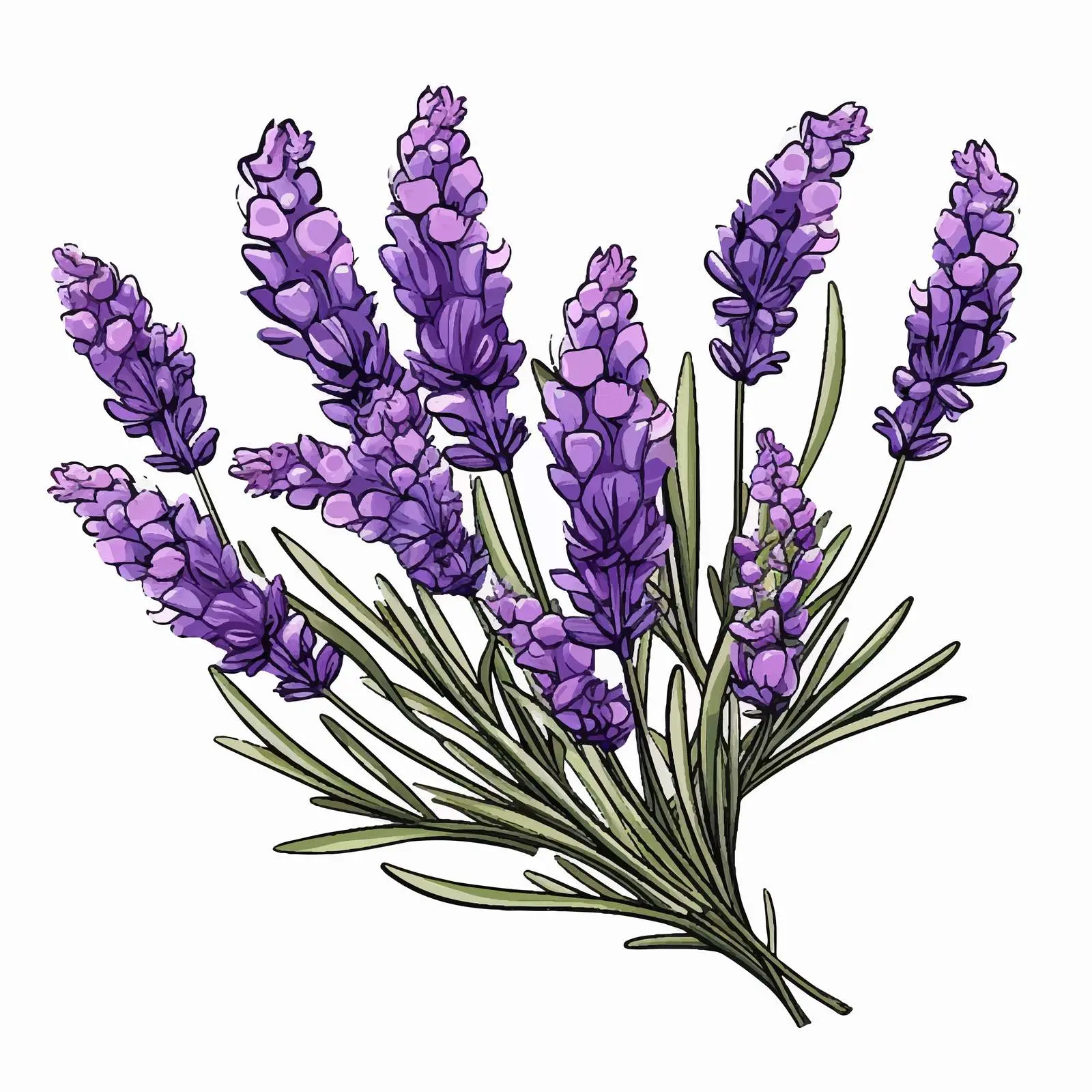 Violet Lavender Flowers in Provence Landscape – free field of flowers image from Dotvec