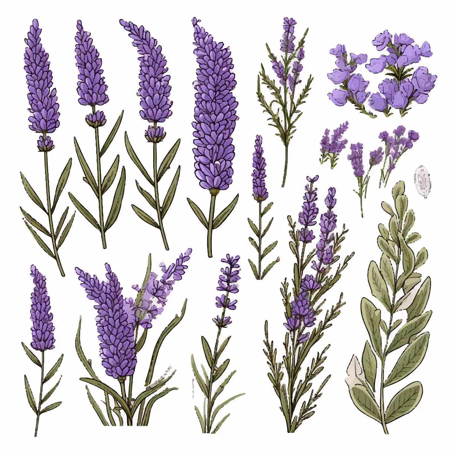 Violet Lavender Flowers in Provence Landscape — free download from Dotvec