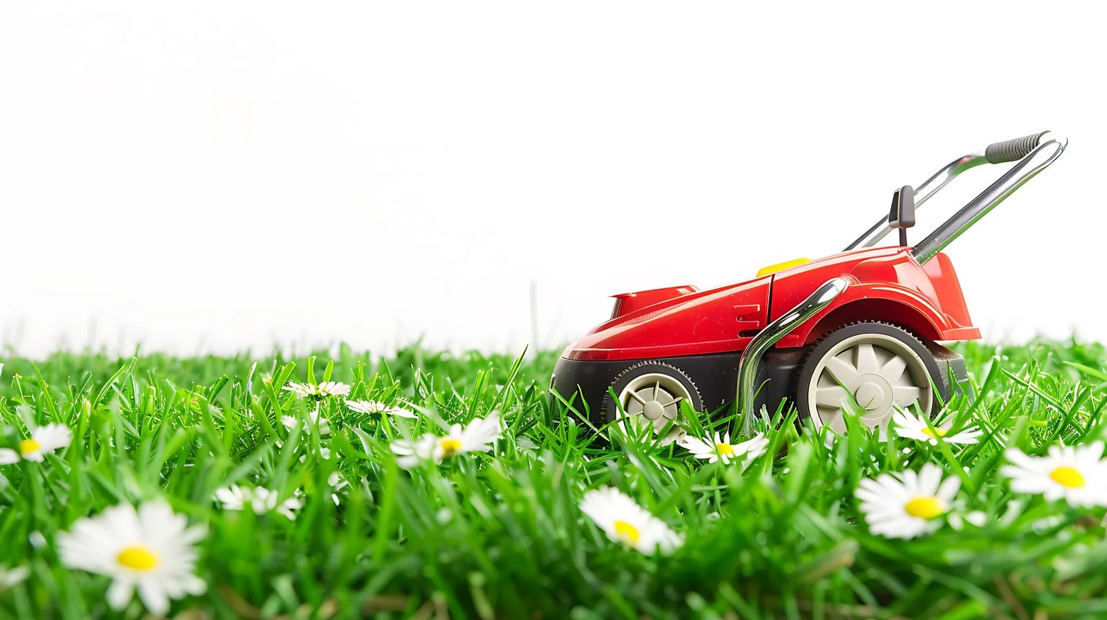 Mowing on Green Lawn: Summer Garden — free download from Dotvec