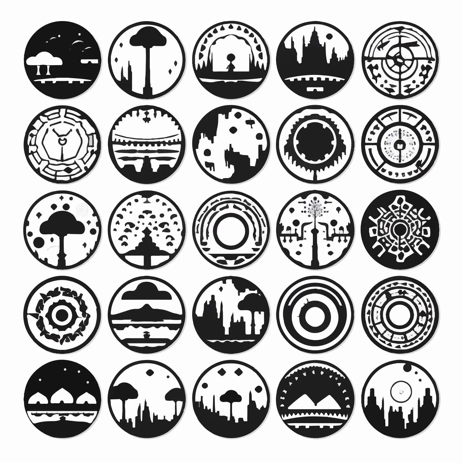 Creative Layered Mandala Silhouettes Set — free download from Dotvec