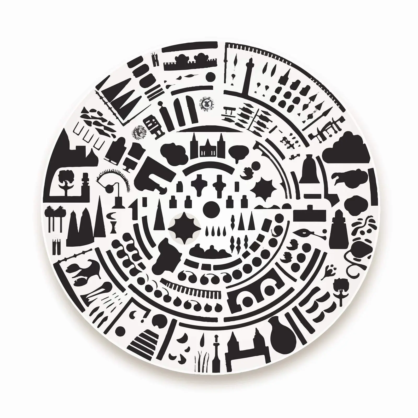 Layered Mandala Creative Silhouettes Set – free printable vector image from Dotvec