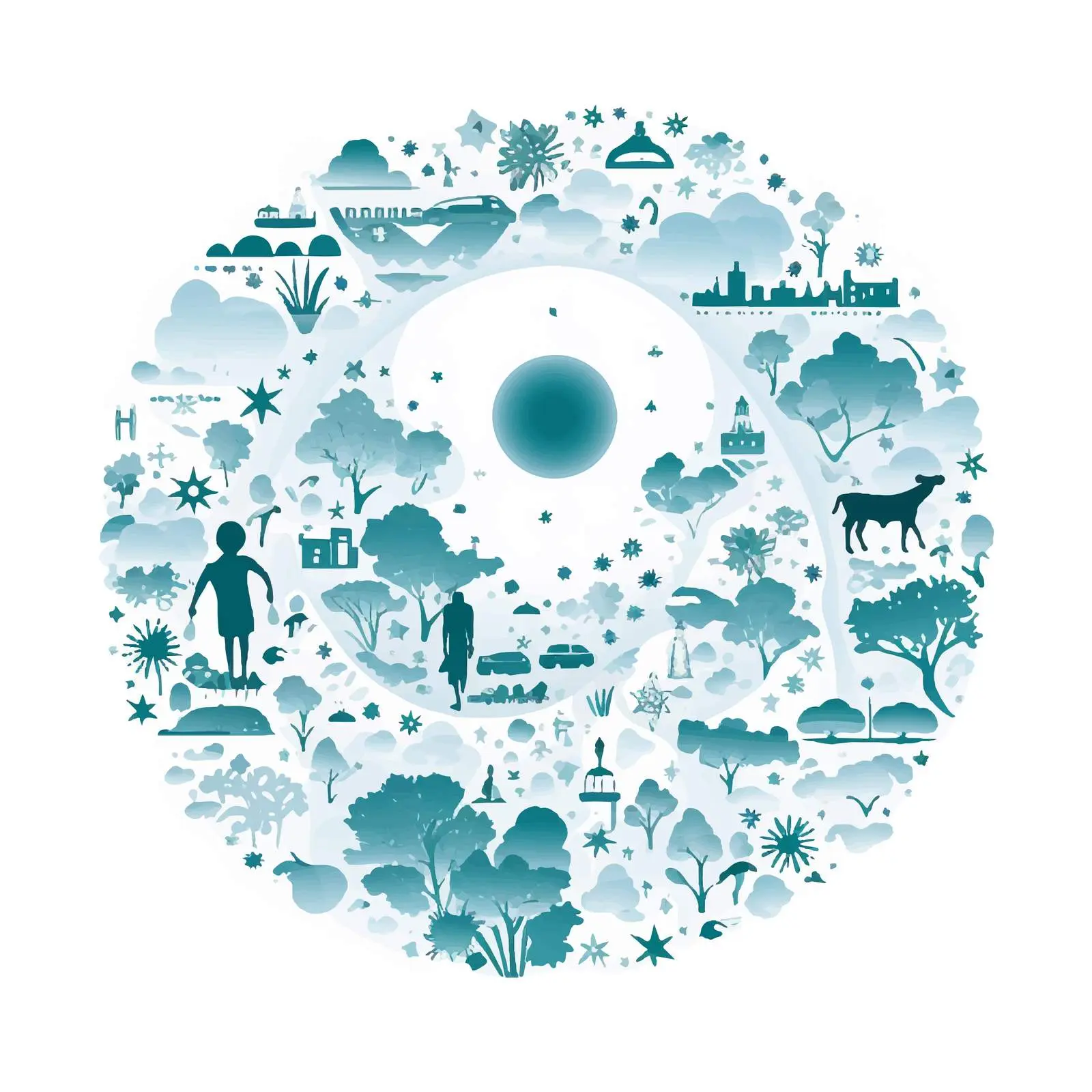 Layered Mandala Silhouettes Set on White Background — free download from Dotvec