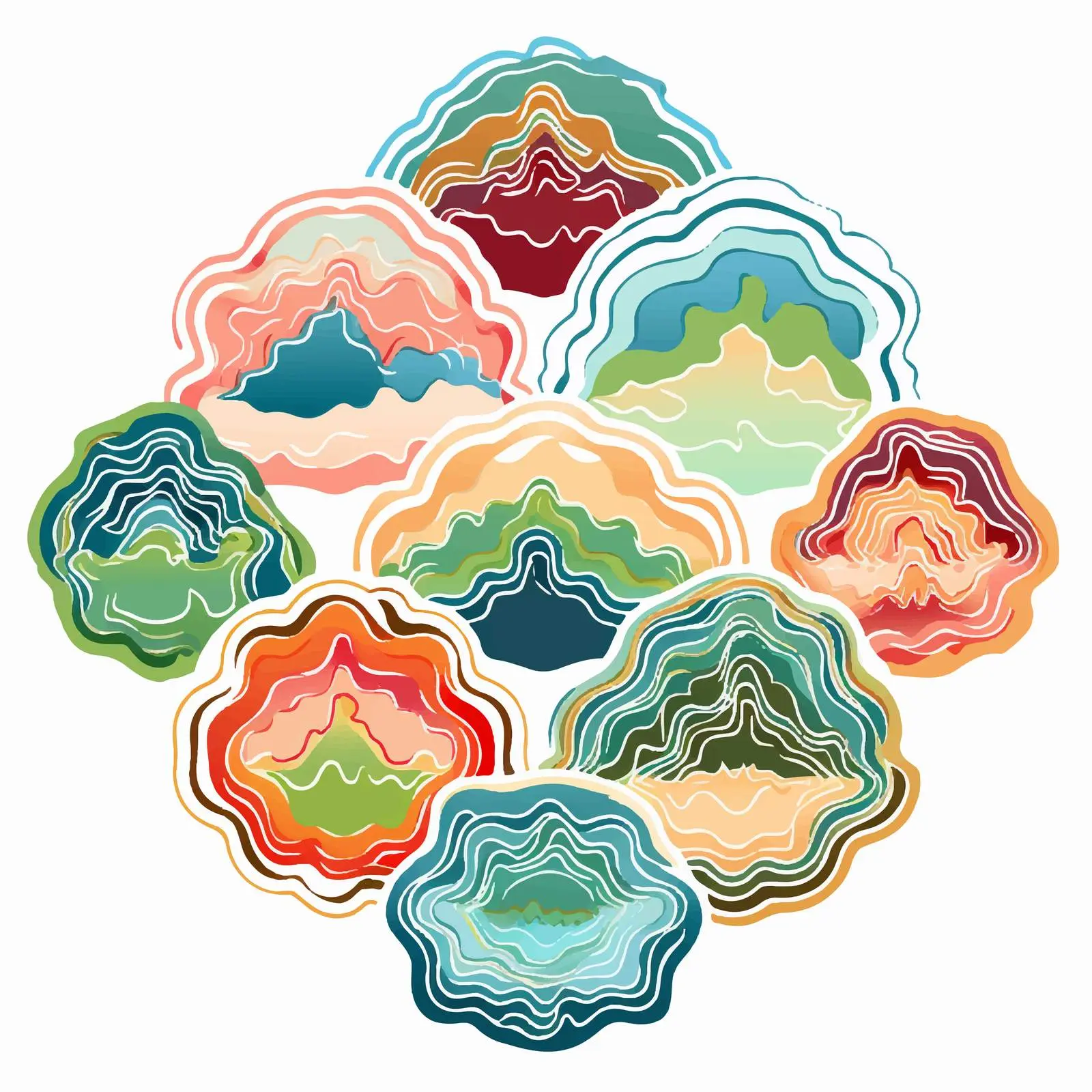 Layered Mandala Creative Silhouettes Set — free download from Dotvec