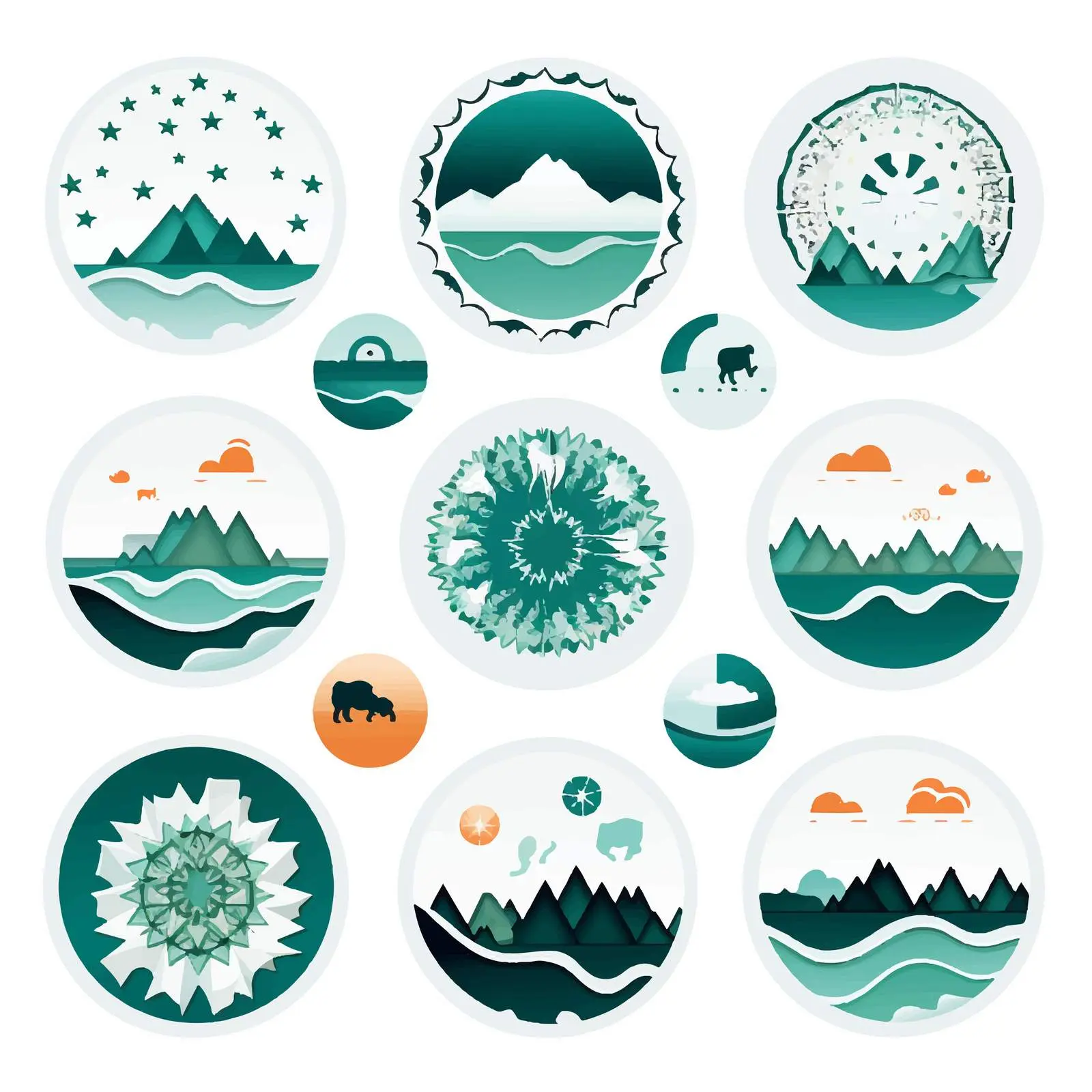 Layered Mandala Creative Silhouettes Set — free download from Dotvec