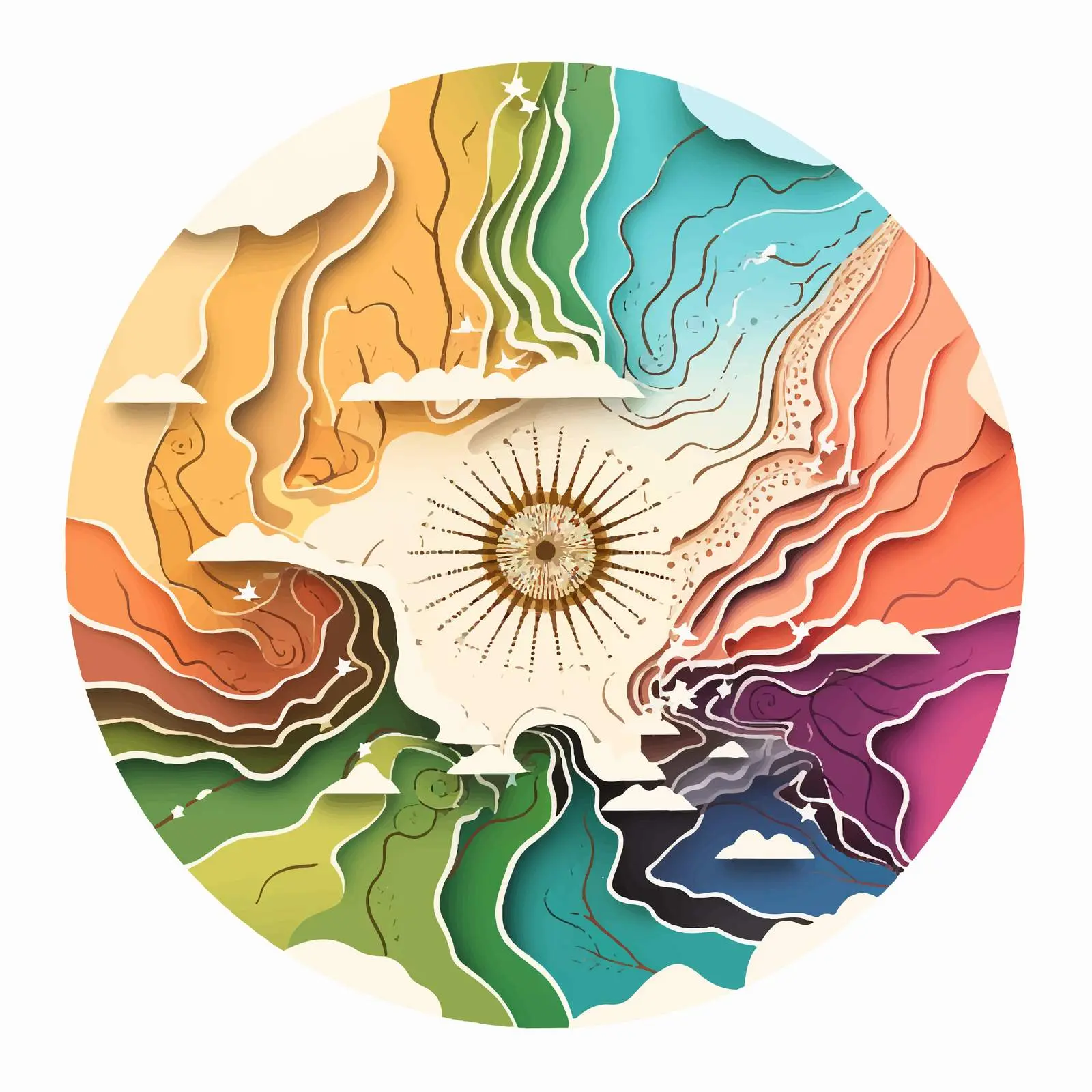 Layered Mandala Silhouette Vector Set on White — free download from Dotvec