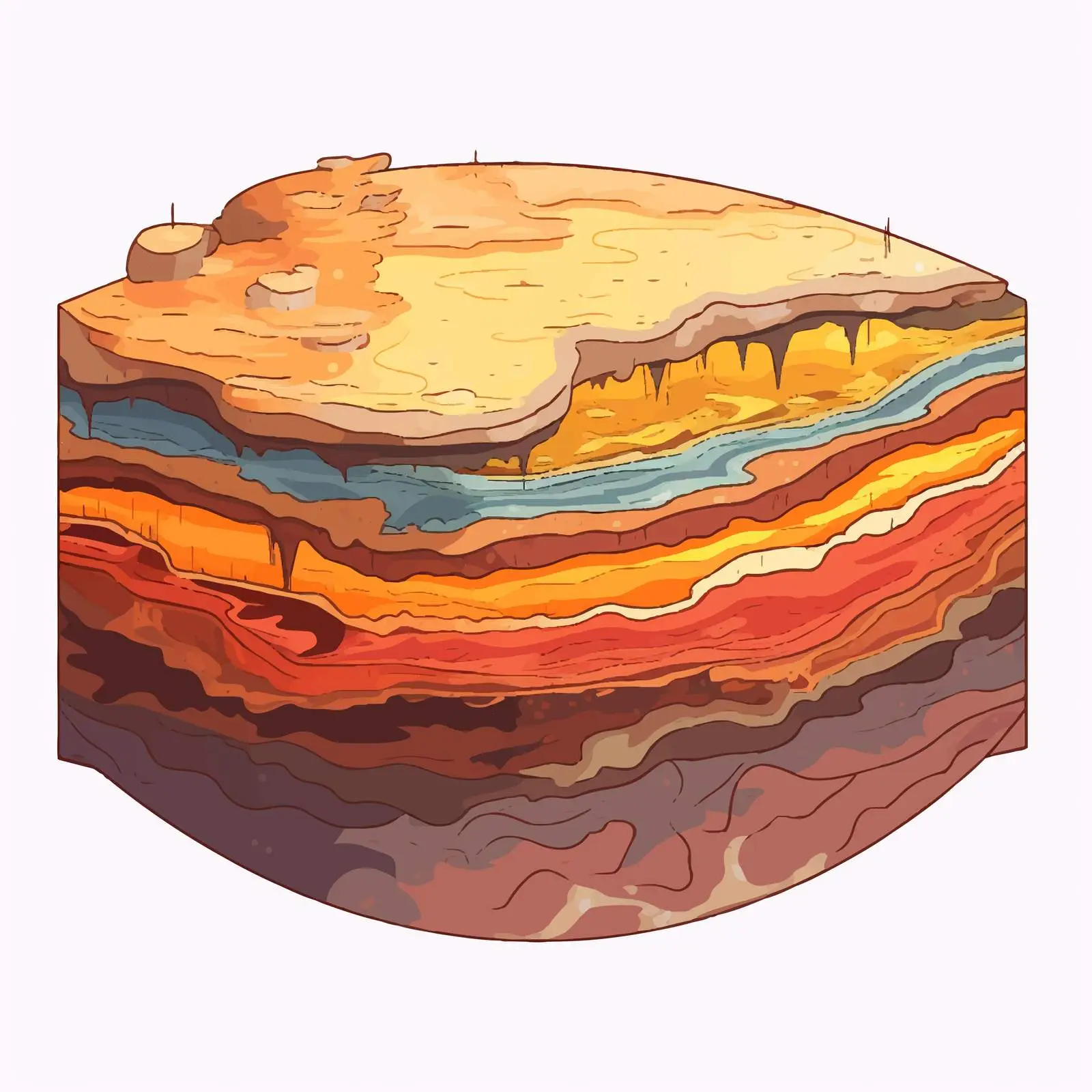 Layers of the Earth Vector Illustration — free download from Dotvec