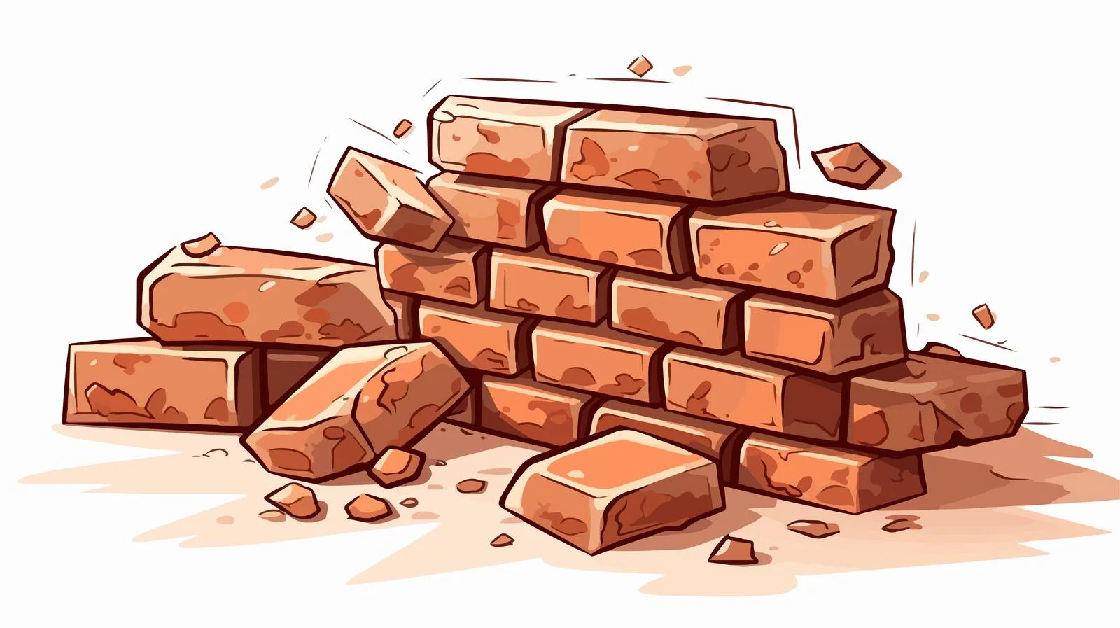 Building Bricks Cartoon Vector Illustration — free download from Dotvec