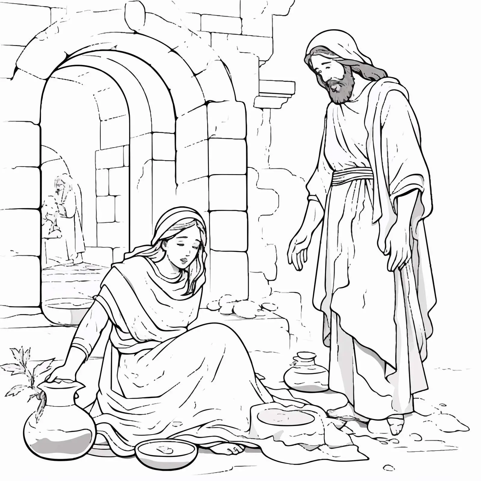 Lazarus of Bethany Coloring Page – free teaching resources image from Dotvec