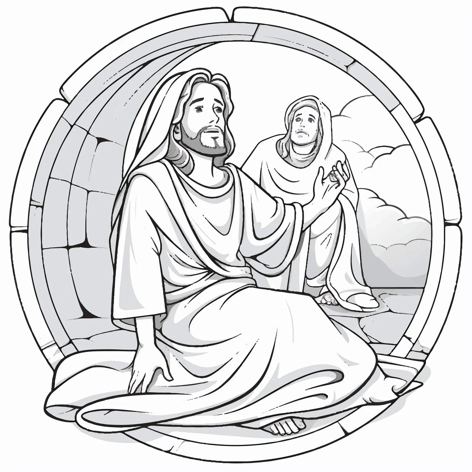 Lazarus of Bethany Coloring Page — free download from Dotvec