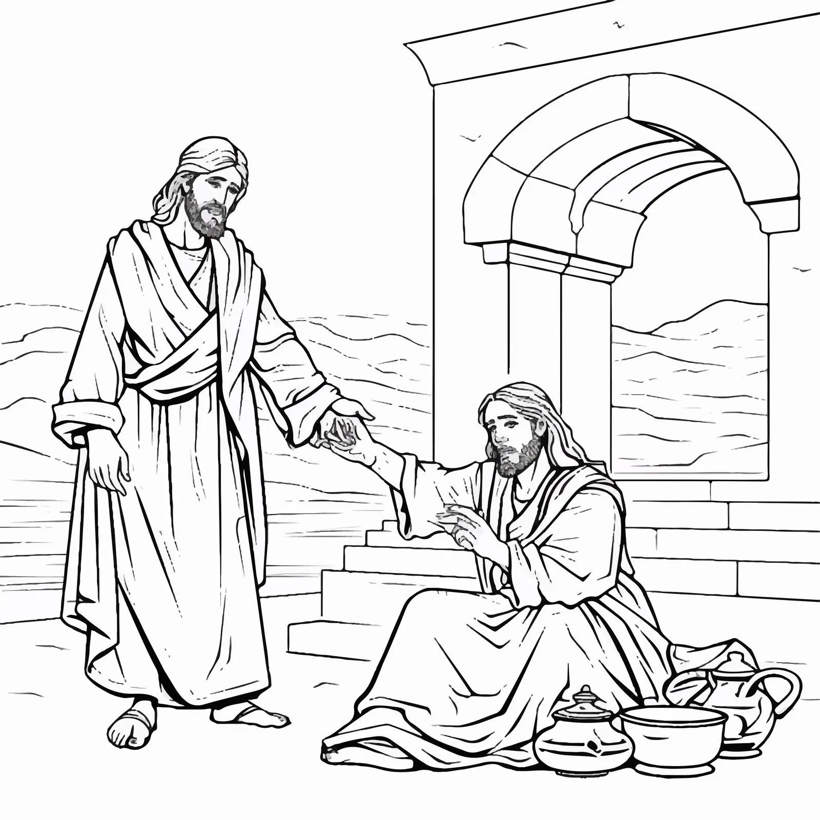 Lazarus of Bethany Coloring Page — free download from Dotvec