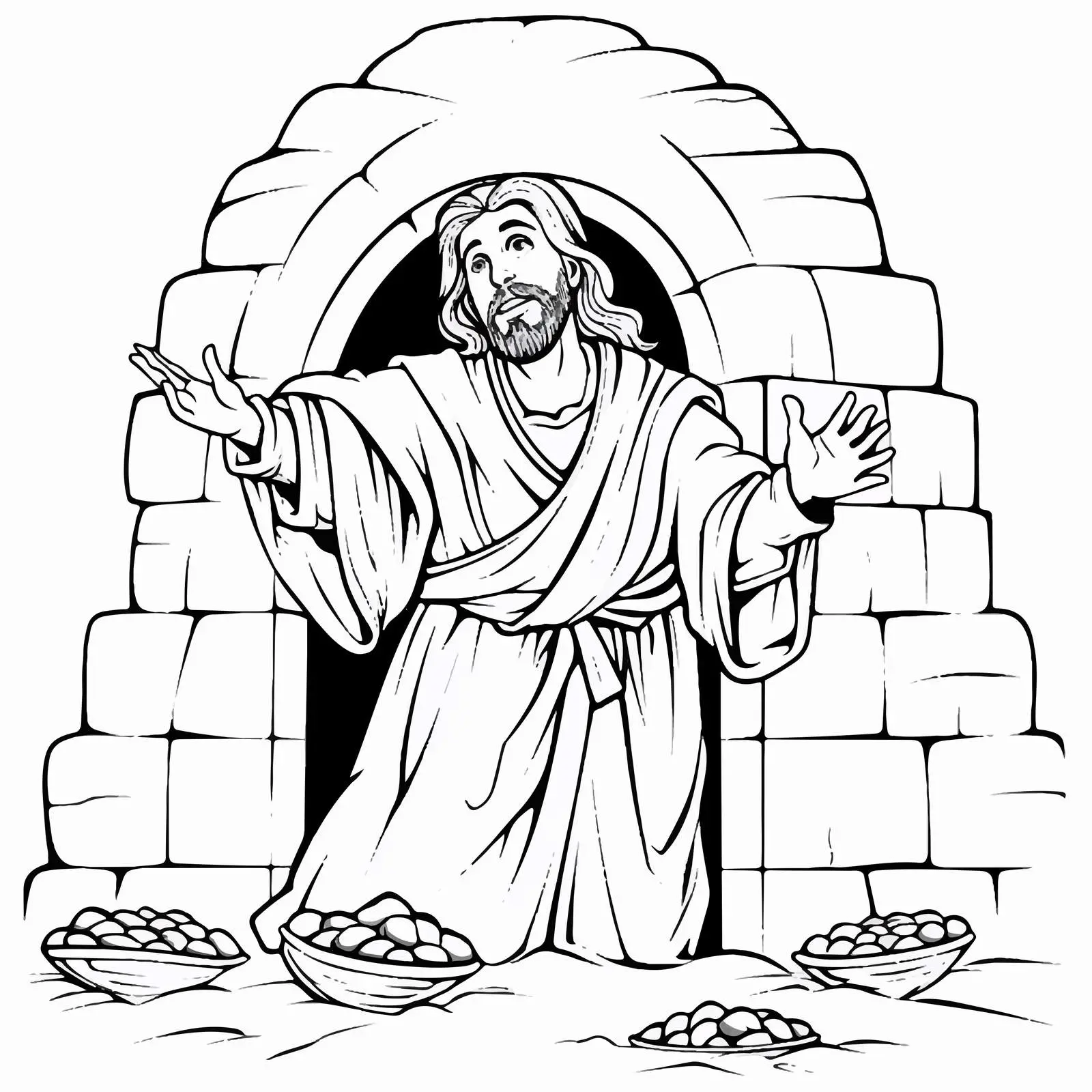Lazarus of Bethany Coloring Page — free download from Dotvec