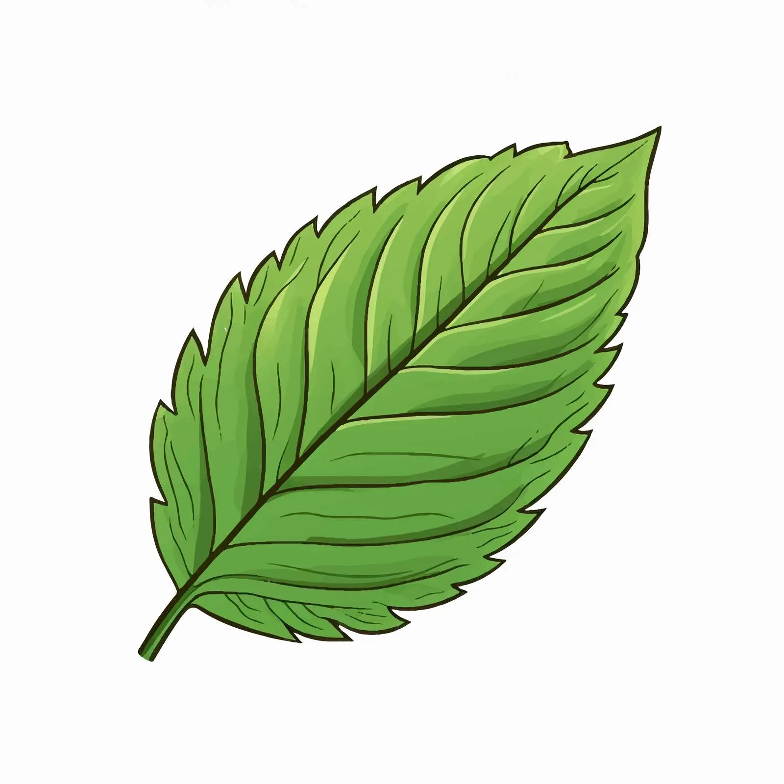 Cartoon Leaf Line Vector Illustration — free download from Dotvec