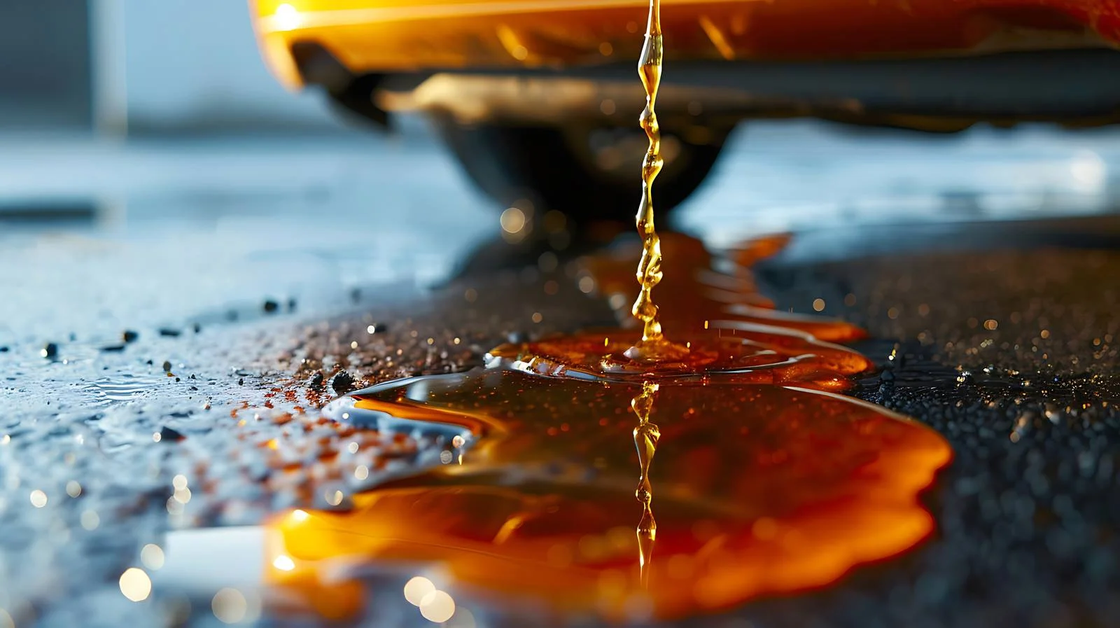 Vehicle Oil or Gasoline Leak Undercarriage Scene — free download from Dotvec