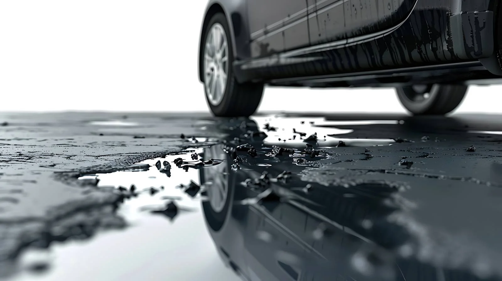 Vehicle leaking oil or gasoline underneath — free download from Dotvec