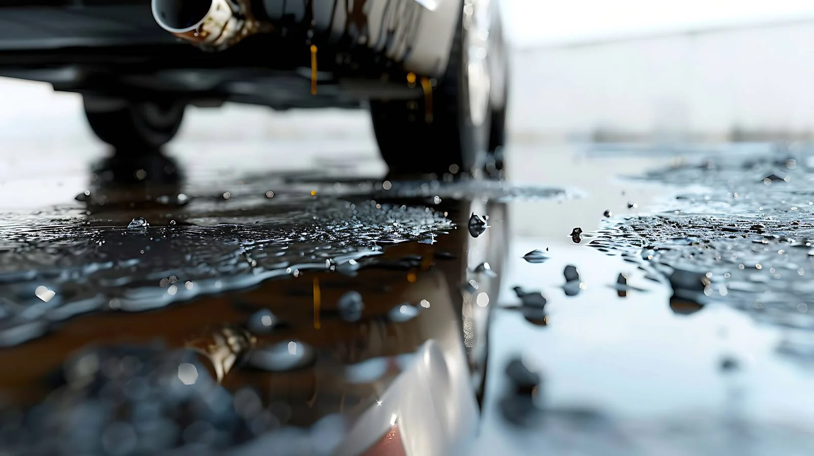 Vehicle oil or gasoline leak beneath car — free download from Dotvec