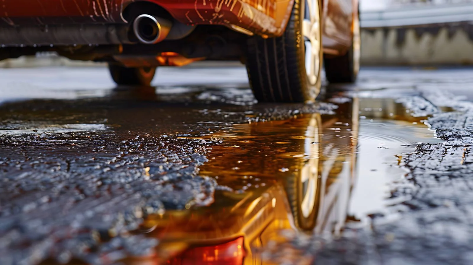 Car leaking oil or fuel underneath — free download from Dotvec