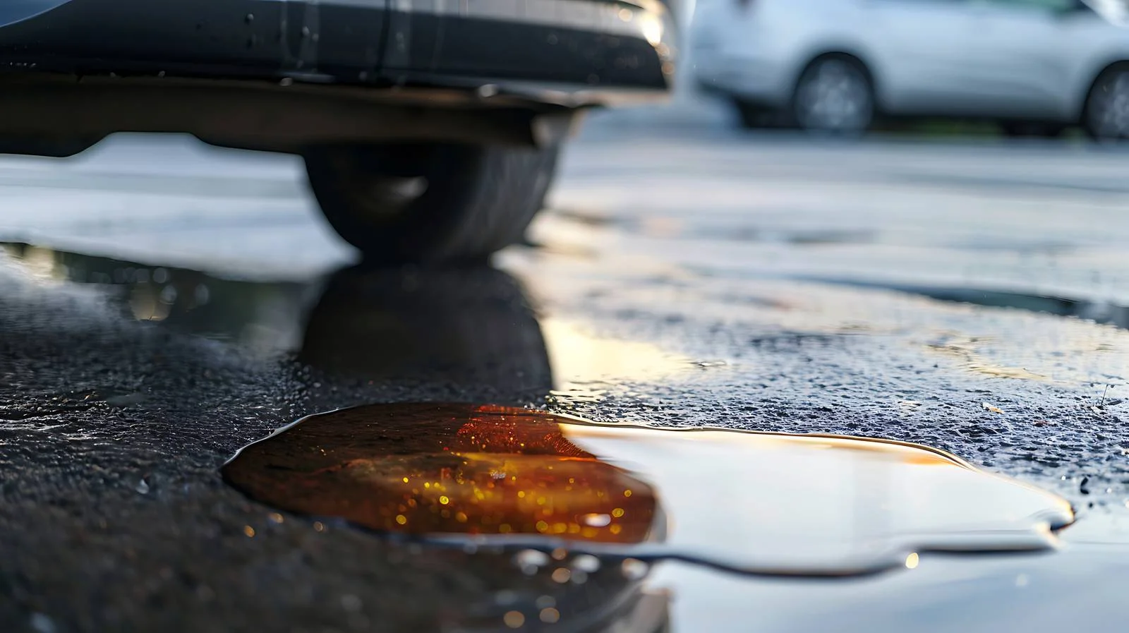 Identifying Oil or Gasoline Leakage Under Car — free download from Dotvec