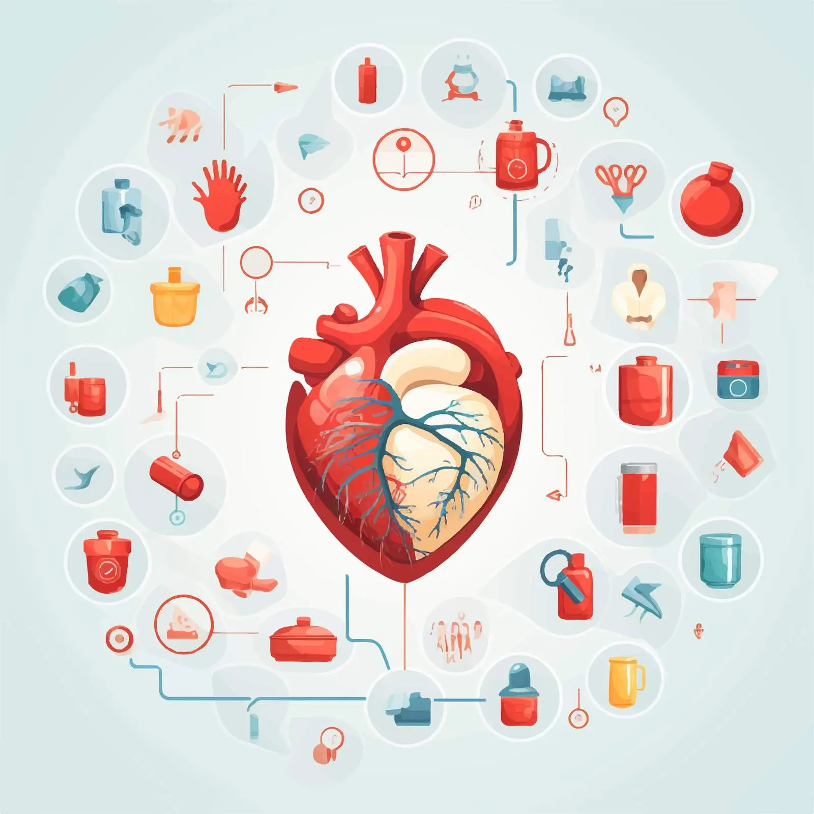 Visual Infographic on Heart Health and Disease — free download from Dotvec