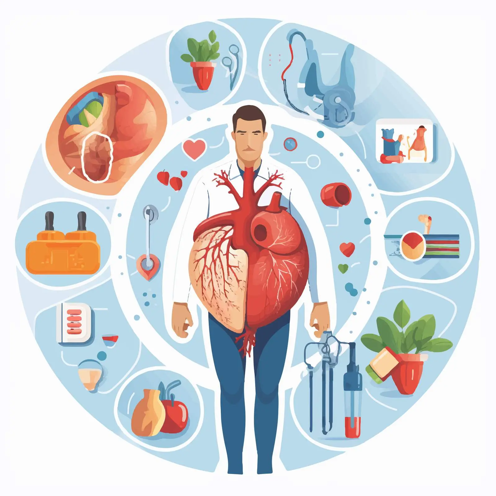 Heart Health and Disease Visual Infographic — free download from Dotvec