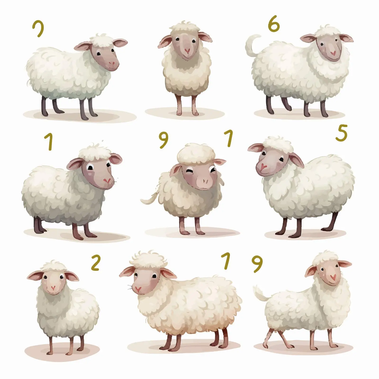 Counting Sheep for Kids: Learn 1 to 10 – free counting image from Dotvec
